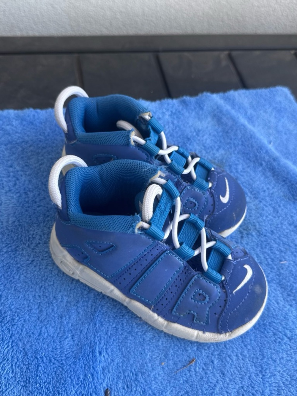 Nike Kids Blue Athletic Sneakers with White Accents